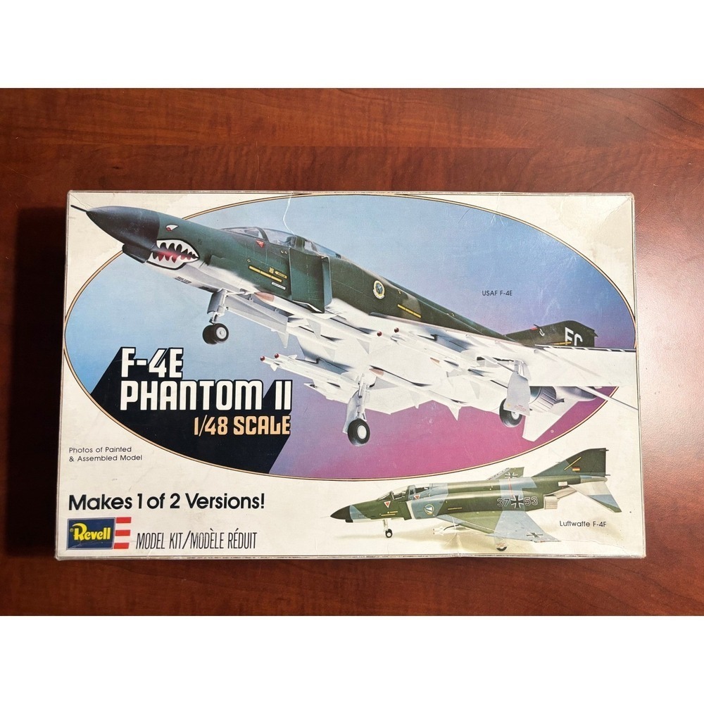 Vintage 1977 Revell 1/48 F-4 Jet Airplane Model Kit Open Box